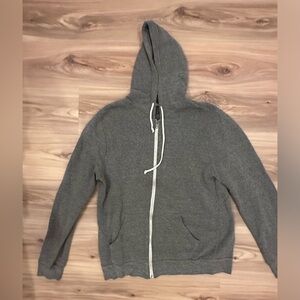 Grey zip up hoodie - super comfy